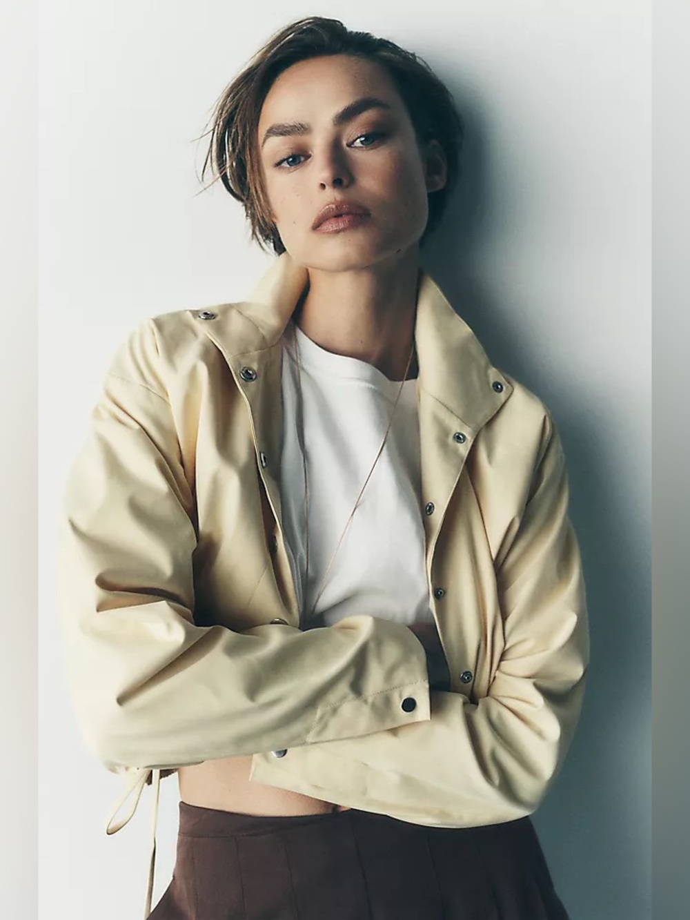 Reformation Lennon Jacket in Cream